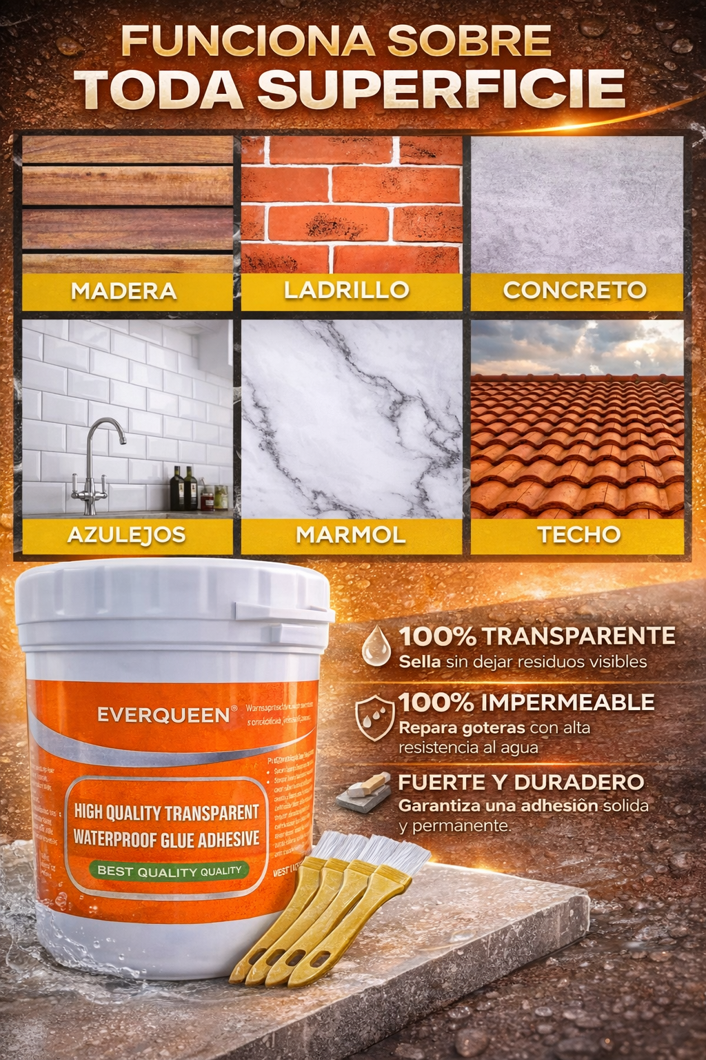 4 Sellador Adhesivo Impermeable 300g Nar