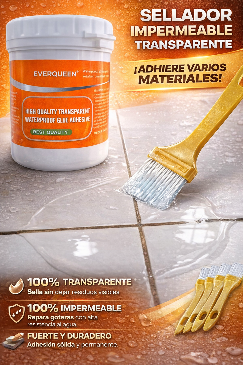 4 Sellador Adhesivo Impermeable 300g Nar